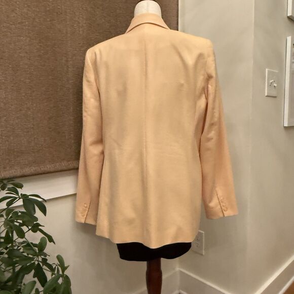Appleseed's Vintage Wool Jacket Size‎ 14 Blazer Coat Butter Yellow - Picture 4 of 9